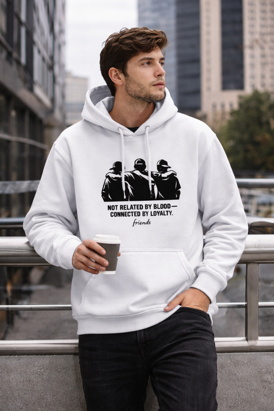 Not Related by Blood, Connected by Loyalty – Unisex Cotton Hoodie | KIEA STUDIO