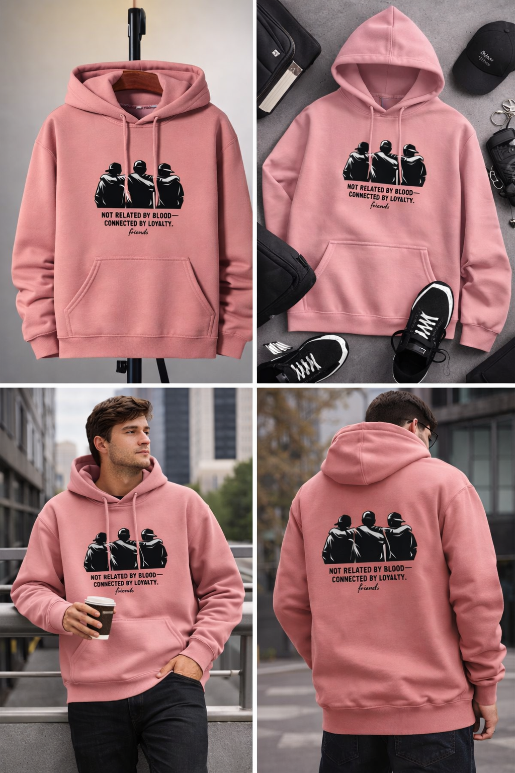 Not Related by Blood, Connected by Loyalty – Unisex Cotton Hoodie | KIEA STUDIO