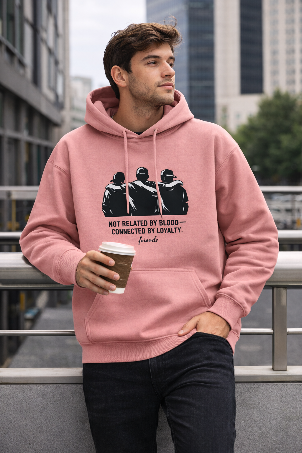 Not Related by Blood, Connected by Loyalty – Unisex Cotton Hoodie | KIEA STUDIO