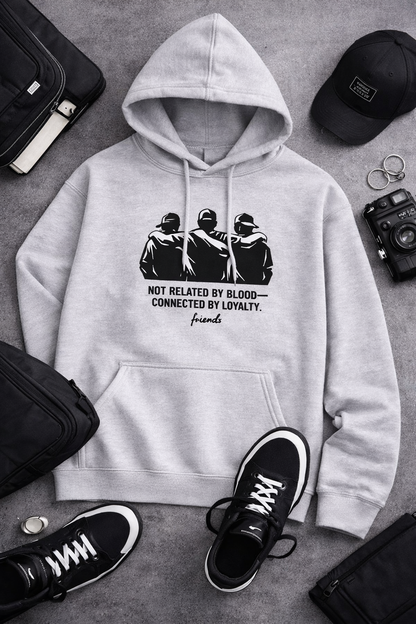 Not Related by Blood, Connected by Loyalty – Unisex Cotton Hoodie | KIEA STUDIO