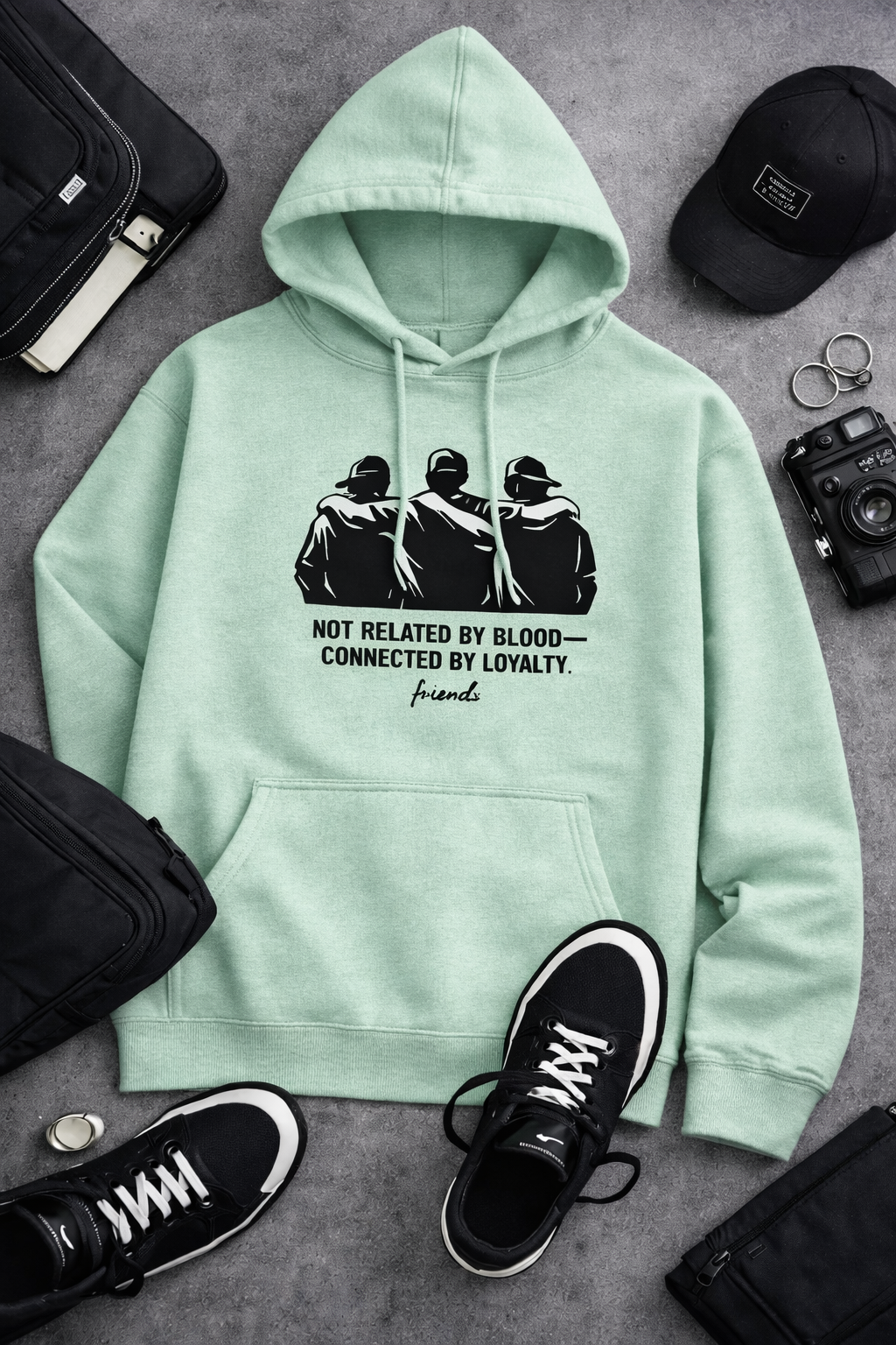 Not Related by Blood, Connected by Loyalty – Unisex Cotton Hoodie | KIEA STUDIO