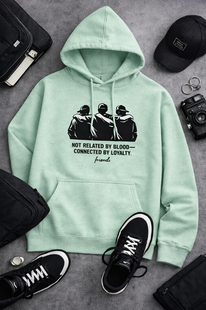 Not Related by Blood, Connected by Loyalty – Unisex Cotton Hoodie | KIEA STUDIO
